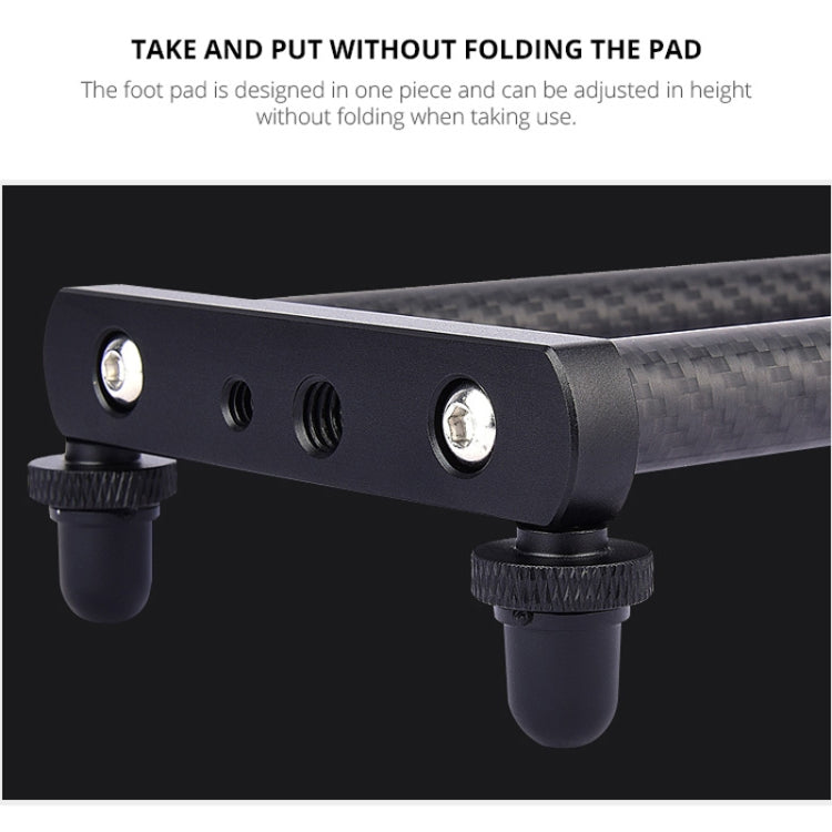 YELANGU L40T 40cm Carbon Fiber Slide Rail Track for SLR Cameras / Video Cameras (Black)