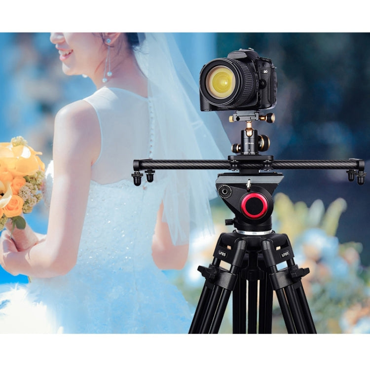 YELANGU L40T 40cm Carbon Fiber Slide Rail Track for SLR Cameras / Video Cameras (Black)
