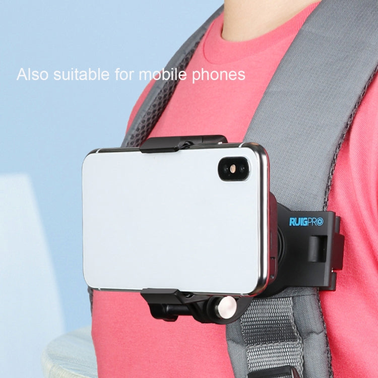 RUIGPRO 360 Degree Rotating Quick Release Strap Mount Shoulder Backpack Mount for GoPro, Insta360, DJI and Other Action Cameras