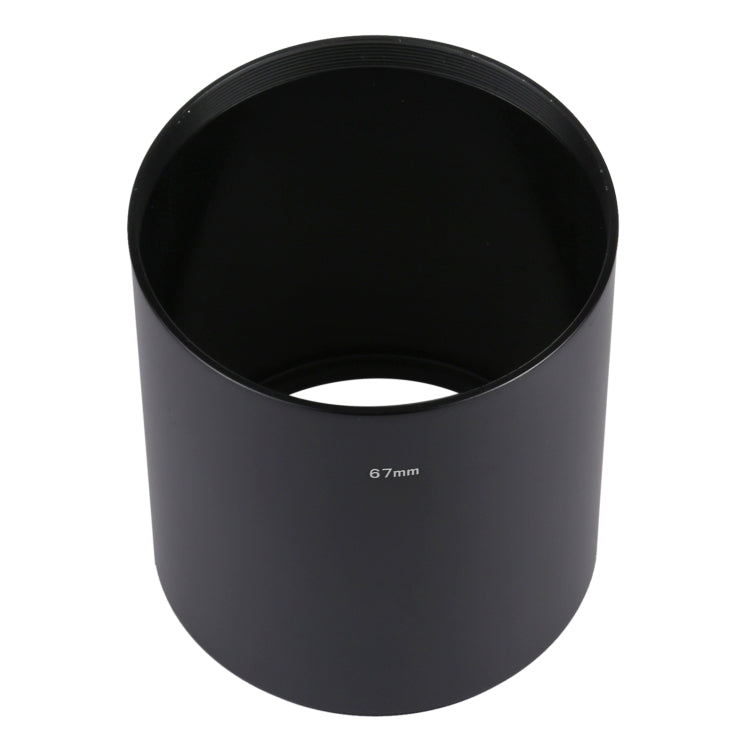 67mm Thread Type Straight Tube Full Metal Lens Hood Shade for Medium Telephoto Lens, 67mm