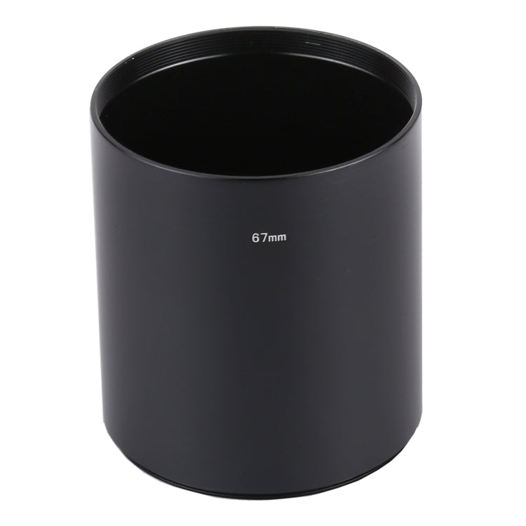 67mm Thread Type Straight Tube Full Metal Lens Hood Shade for Medium Telephoto Lens, 67mm