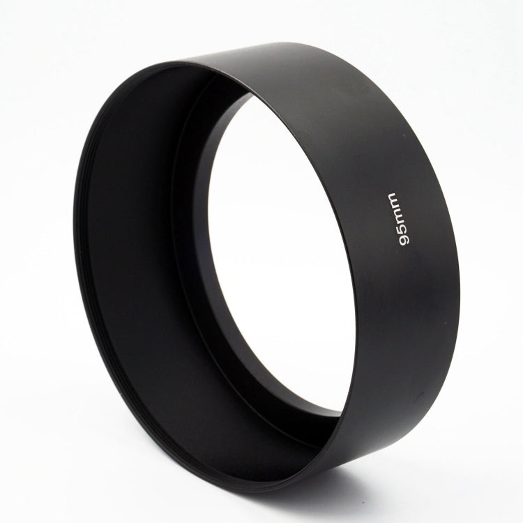 95mm Thread Type Straight Tube Full Metal Lens Hood Shade for Medium Telephoto Lens, 95mm