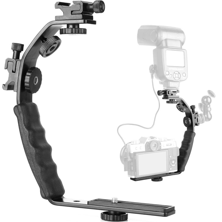 L-Shaped Aluminum Flash Bracket Camera Holder