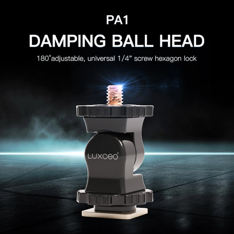 LUXCeO PA1 Camera Universal Hot Shoe Holder Damping Ball-Head Bracket (Black)