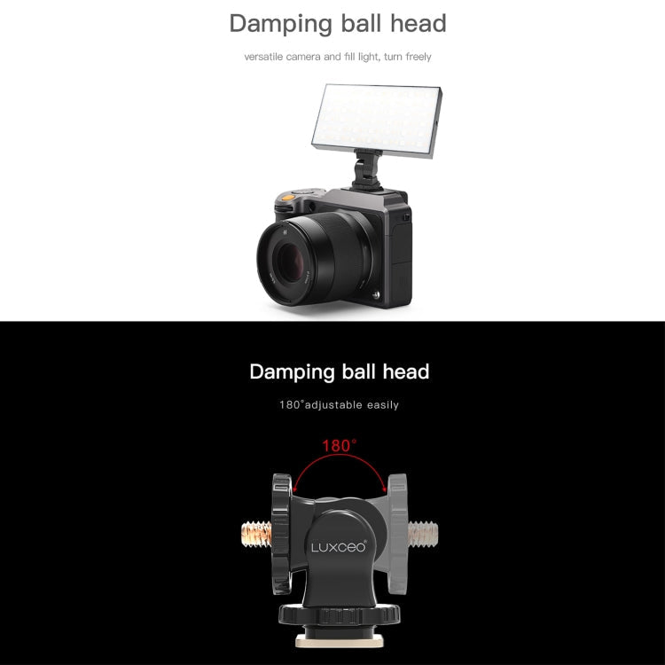 LUXCeO PA1 Camera Universal Hot Shoe Holder Damping Ball-Head Bracket (Black)
