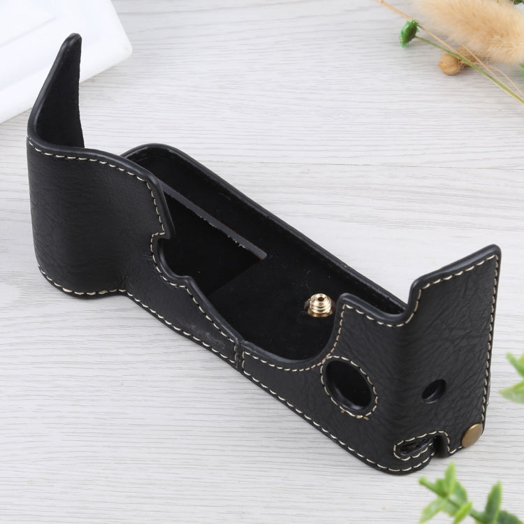 1/4 inch Thread Litchi Texture PU Leather Camera Half Case Base for FUJIFILM X-T4, For FUJIFILM X-T4 Litchi