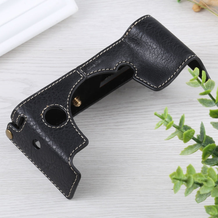 1/4 inch Thread Litchi Texture PU Leather Camera Half Case Base for FUJIFILM X-T4, For FUJIFILM X-T4 Litchi