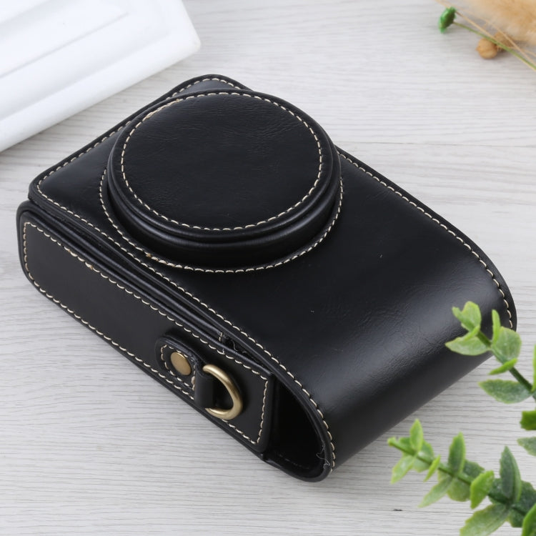 Vertical Flip Full Body Camera PU Leather Case Bag with Strap for Ricoh GR III / GRII, Sony ZV-1 / DSC-RX100M7 / RX100M6 / RX100M5 / RX100M2, For Ricoh GR III