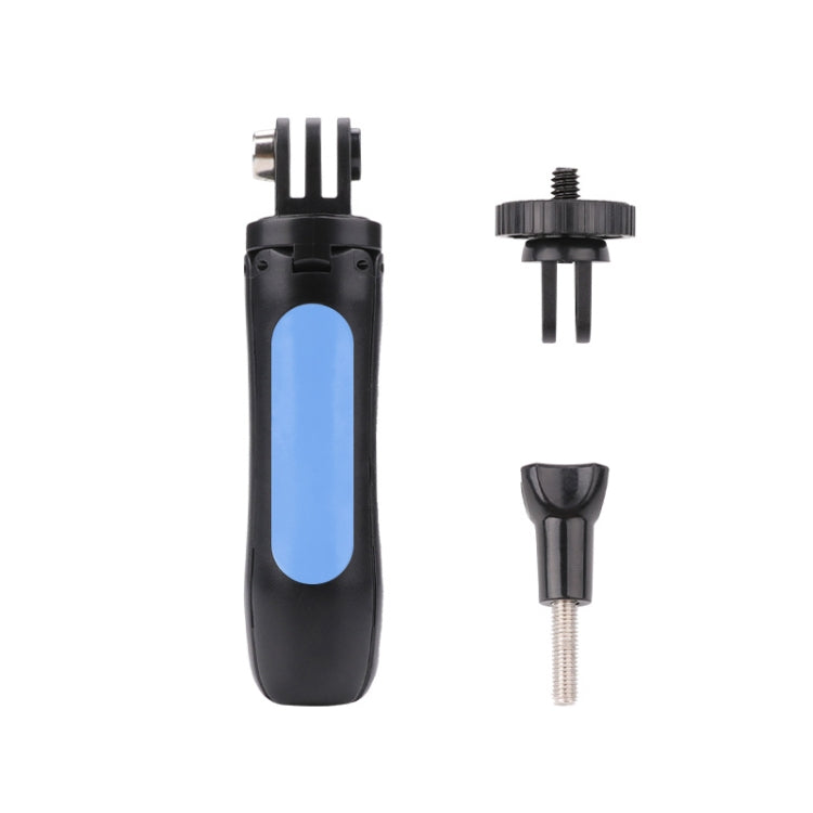 Foldable Tripod Selfie Stick for GoPro, Insta360, DJI & Action Cameras, 12-23cm (Blue)