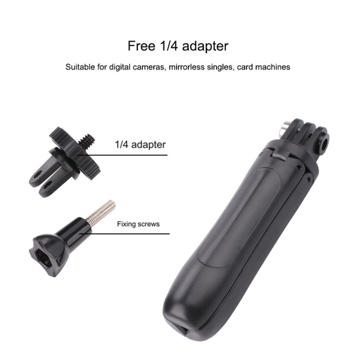 Foldable Tripod Selfie Stick for GoPro, Insta360, DJI & Action Cameras, 12-23cm (Blue)