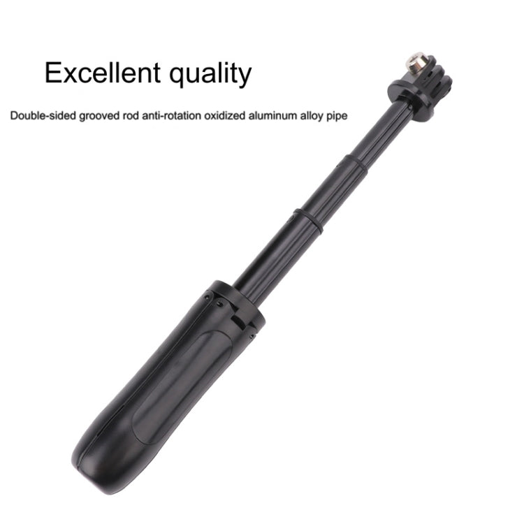 Foldable Tripod Selfie Stick for GoPro, Insta360, DJI & Action Cameras, 12-23cm (Blue)
