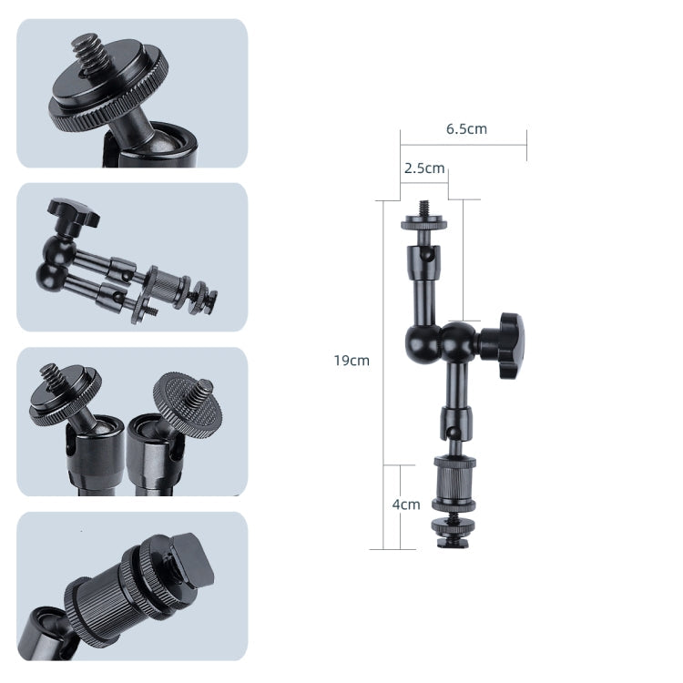 7 inch Adjustable Friction Articulating Magic Arm + Large Claws Clips