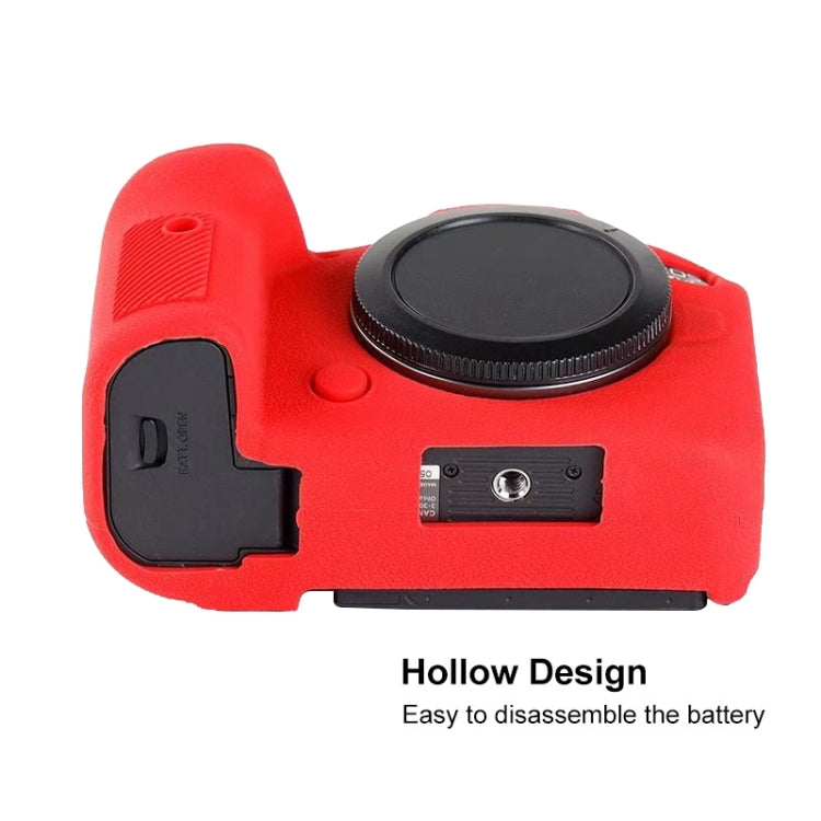 For Canon EOS R6 Litchi Texure Soft Silicone Case, For Canon EOS R6