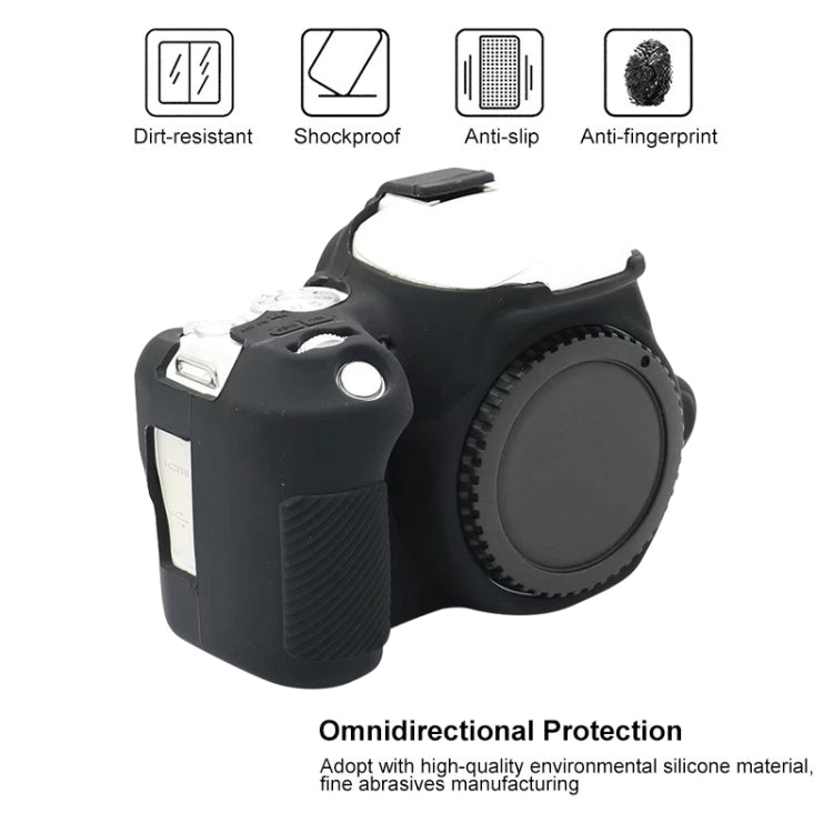 For Canon EOS 200D / EOS 200D Mark II Soft Silicone Protective Case, For Canon EOS 200D / EOS 200D Mark II, For Canon EOS 200D