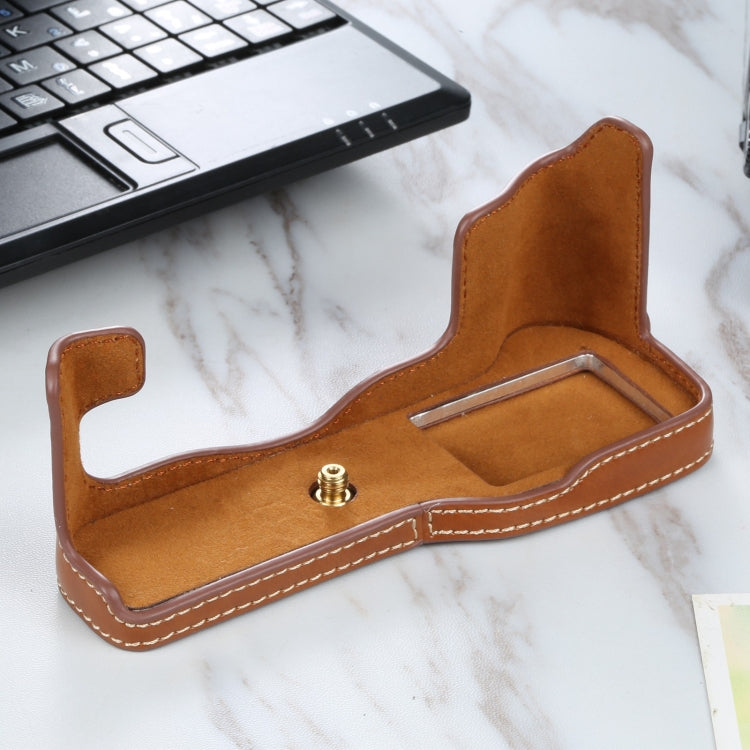 1/4 inch Thread PU Leather Camera Half Case Base for FUJIFILM X-T3/X-T2, For FUJIFILM X-T3