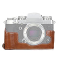 1/4 inch Thread PU Leather Camera Half Case Base for FUJIFILM X-T3/X-T2, For FUJIFILM X-T3