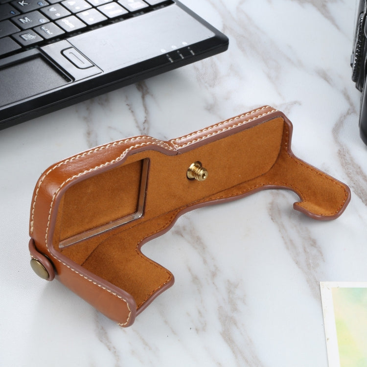 1/4 inch Thread PU Leather Camera Half Case Base for FUJIFILM X-T3/X-T2, For FUJIFILM X-T3