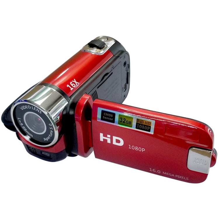 16X Digital Zoom HD 16 Million Pixel Home Travel DV Camera, UK Plug (Red)