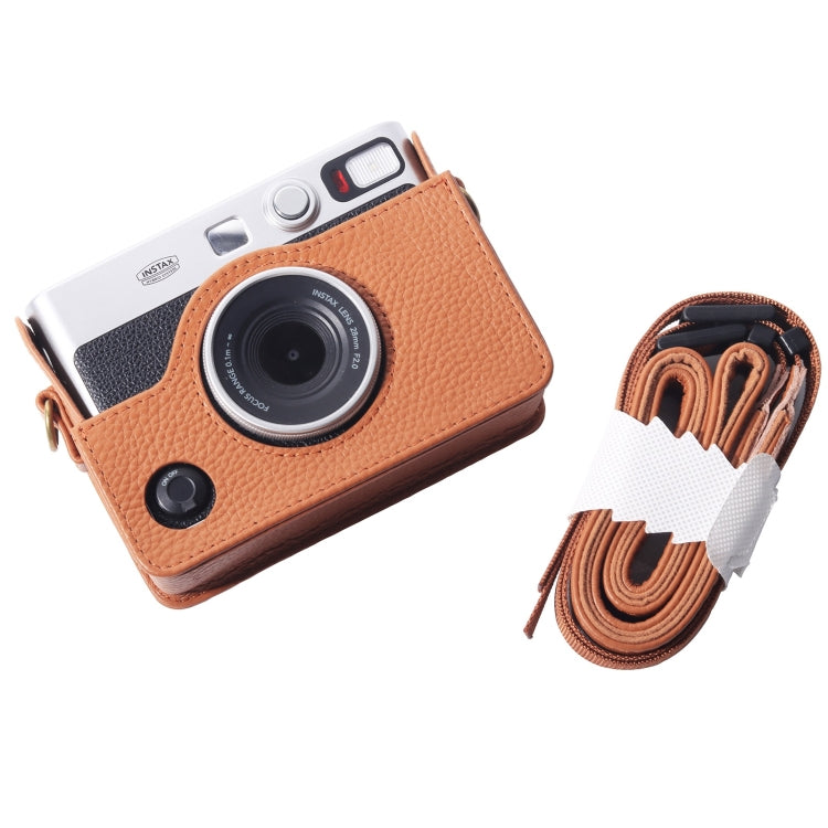 For FUJIFILM instax mini Evo Full Body Camera Genuine Leather Case Bag with Strap, For FUJIFILM instax mini Evo