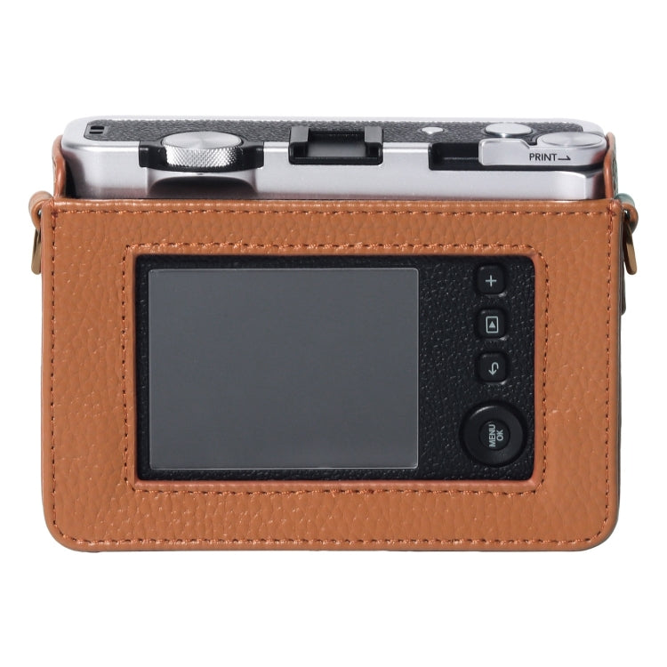 For FUJIFILM instax mini Evo Full Body Camera Genuine Leather Case Bag with Strap, For FUJIFILM instax mini Evo