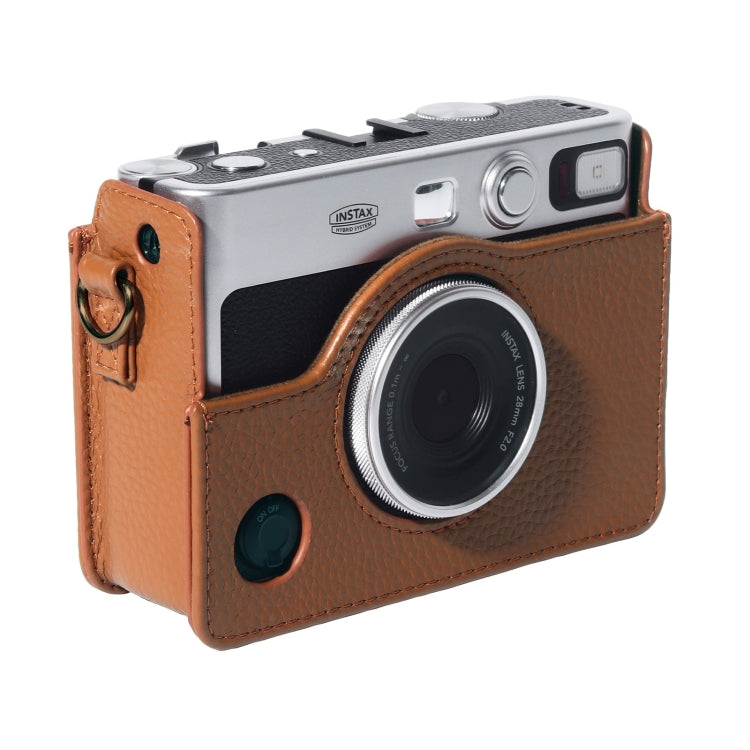 For FUJIFILM instax mini Evo Full Body Camera Genuine Leather Case Bag with Strap, For FUJIFILM instax mini Evo