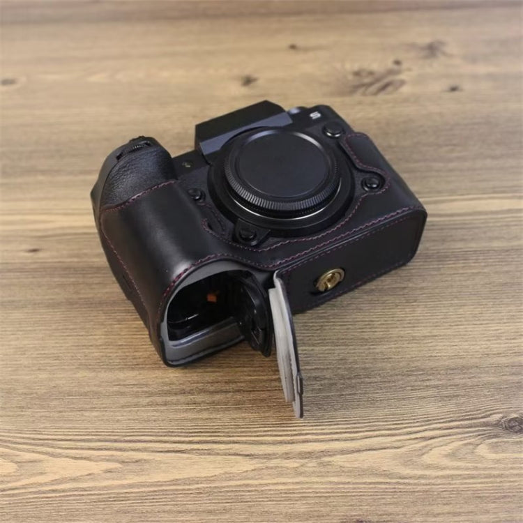 For Fujifilm XH2S 1/4 inch Thread PU Leather Camera Half Case Base, For Fujifilm XH2S