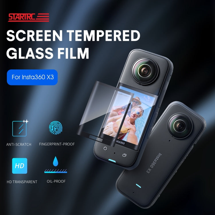 For Insta360 X3 STARTRC 2pcs Curved  HD Explosion-proof Soft Film