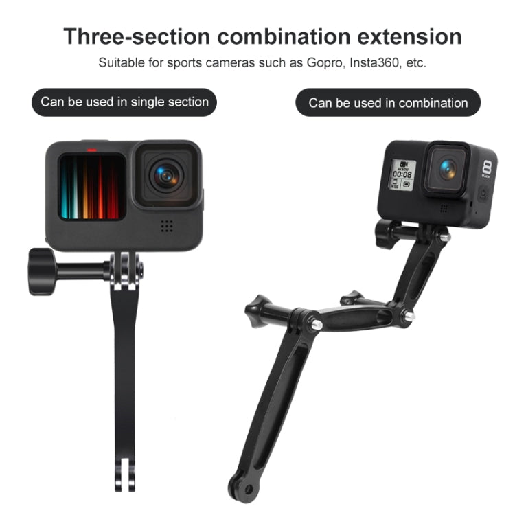 Joint Aluminum Extension Arm for GoPro, Insta360, DJI & Action Cameras, 8.8cm