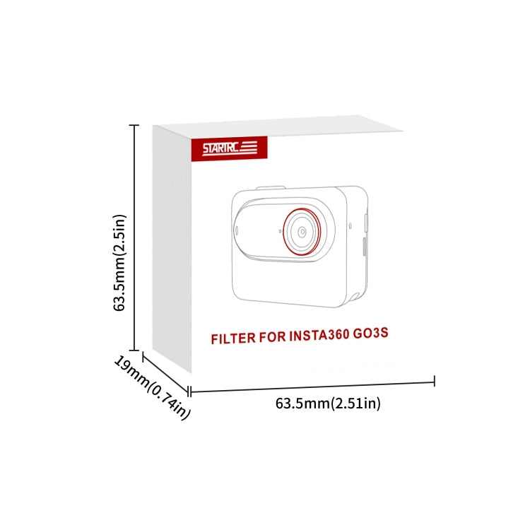 For Insta360 GO3S STARTRC 4 in 1 ND8 ND16 ND32 ND64 Camera Lens Filter, ND8 ND16 ND32 ND64