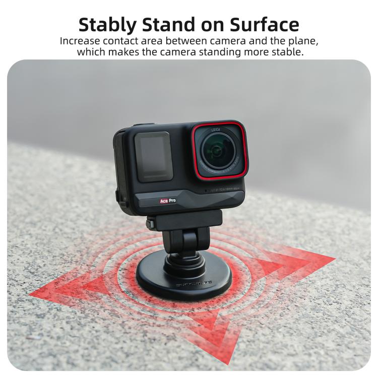 Sunnylife Quick-Release Magnetic Base Mount 1/4 180 Tilt Adjustable Tabletop Base Bracket For Insta360 X4 Air / X5 / Ace / Ace Pro 2 / 1, DZ-142 For Insta360 X4 Air / X5