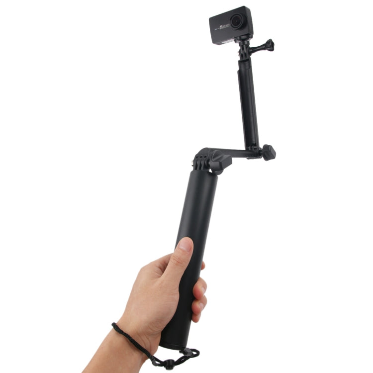 3-Way Monopod + Magic Mount Selfie Stick for GoPro, Insta360, DJI and Other Action Cameras, Length: 24.5-63cm(Black)