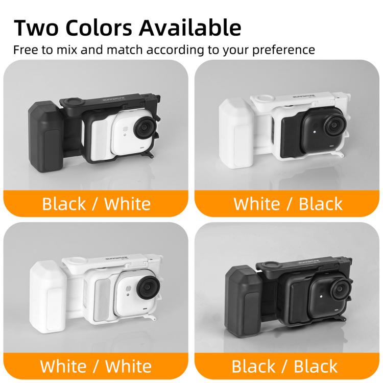 For Insta360 GO Ultra Sunnylife Street Photography Handle Ergonomic Hand Grip Quick Release Shutter Handle, For Insta360 GO Ultra (Black), For Insta360 GO Ultra (White)