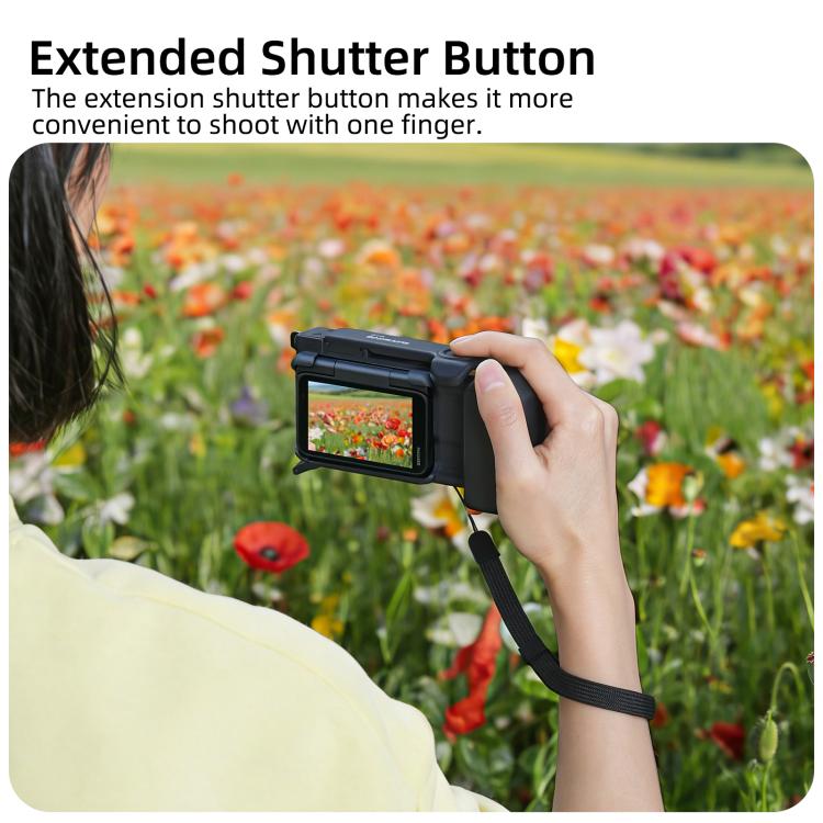 For Insta360 GO Ultra Sunnylife Street Photography Handle Ergonomic Hand Grip Quick Release Shutter Handle, For Insta360 GO Ultra (Black), For Insta360 GO Ultra (White)