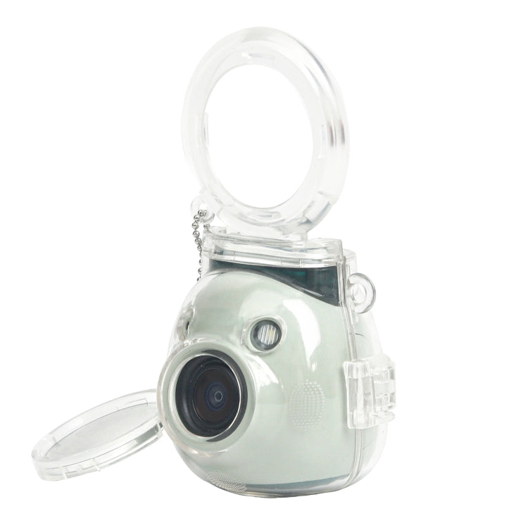 For FUJIFILM Instax PAL Crystal Hard Case Camera Bag with Shoulder Strap (Transparent)