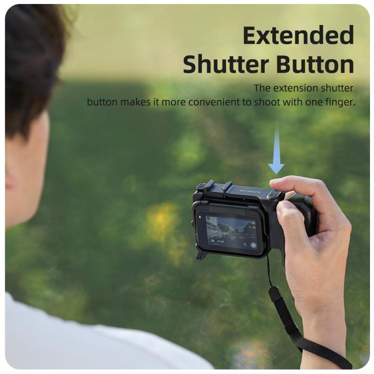 Sunnylife Street Photography Handle Ergonomic Hand Grip Quick Release Shutter Handle for Insta360 Ace Pro 2 / 1, EP2-BK037 For Insta360 Ace Pro 2 / 1
