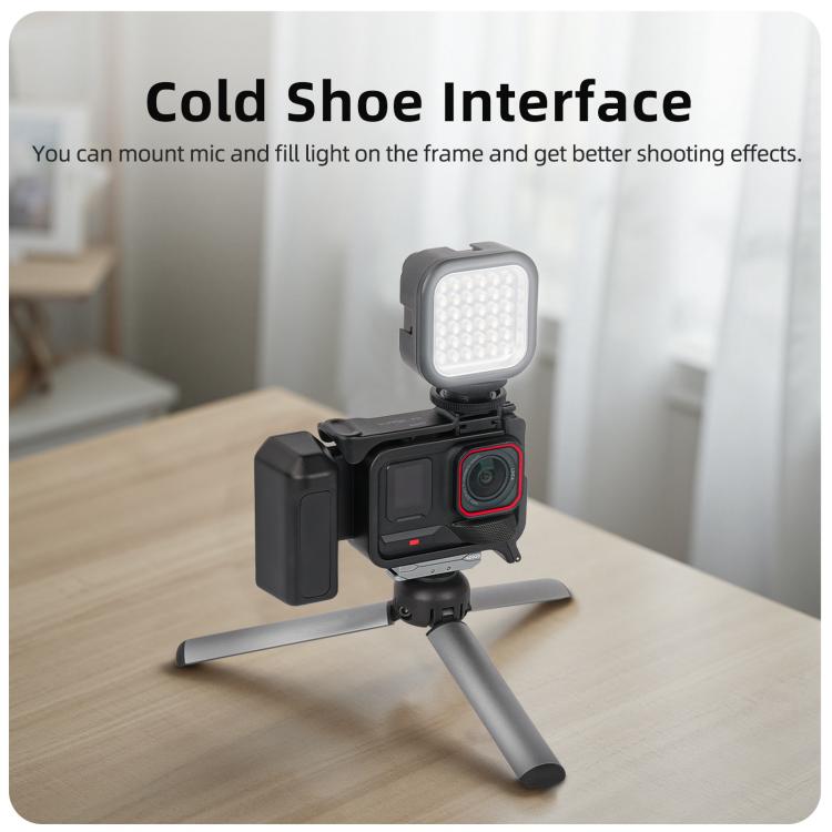 Sunnylife Street Photography Handle Ergonomic Hand Grip Quick Release Shutter Handle for Insta360 Ace Pro 2 / 1, EP2-BK037 For Insta360 Ace Pro 2 / 1