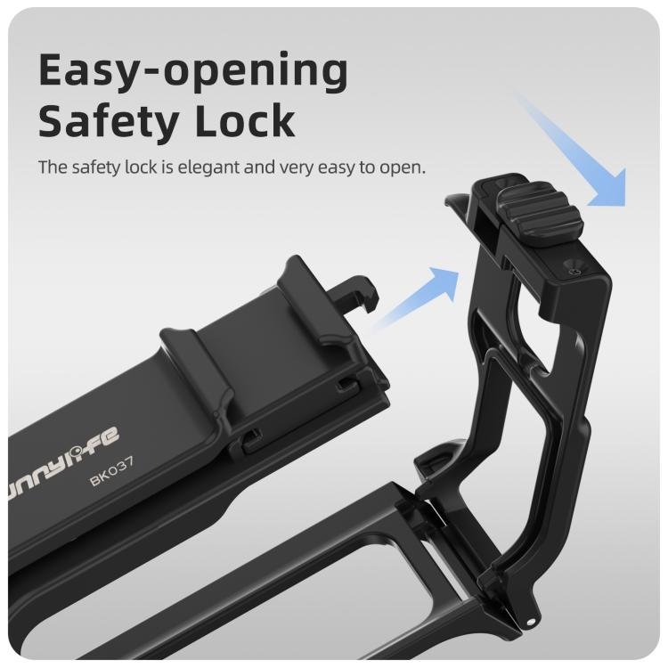 Sunnylife Street Photography Handle Ergonomic Hand Grip Quick Release Shutter Handle for Insta360 Ace Pro 2 / 1, EP2-BK037 For Insta360 Ace Pro 2 / 1