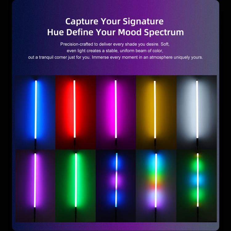LUXCeO Mood1 Pro 90cm RGB Colorful Atmosphere Rhythm LED Stick Handheld Video Photo Fill Light, No Tripod, 90cm