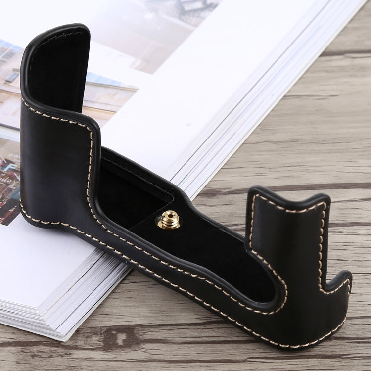 1/4 inch Thread PU Leather Camera Half Case Base for FUJIFILM X-T10 / X-T20, For FUJIFILM  XT10, For FUJIFILM XT10