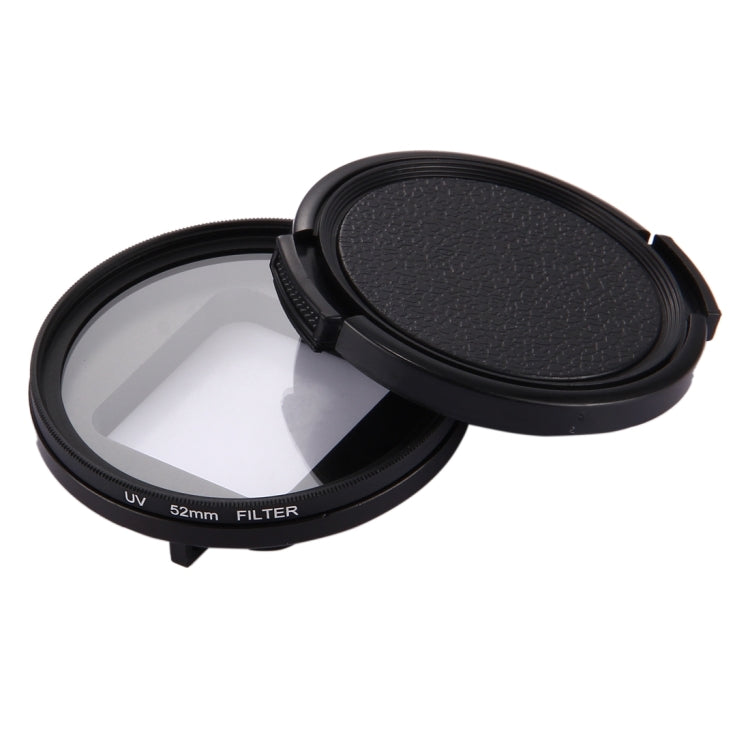 52mm 3 in 1 Round Circle UV Lens Filter with Cap for GoPro HERO7 Black/6 /5