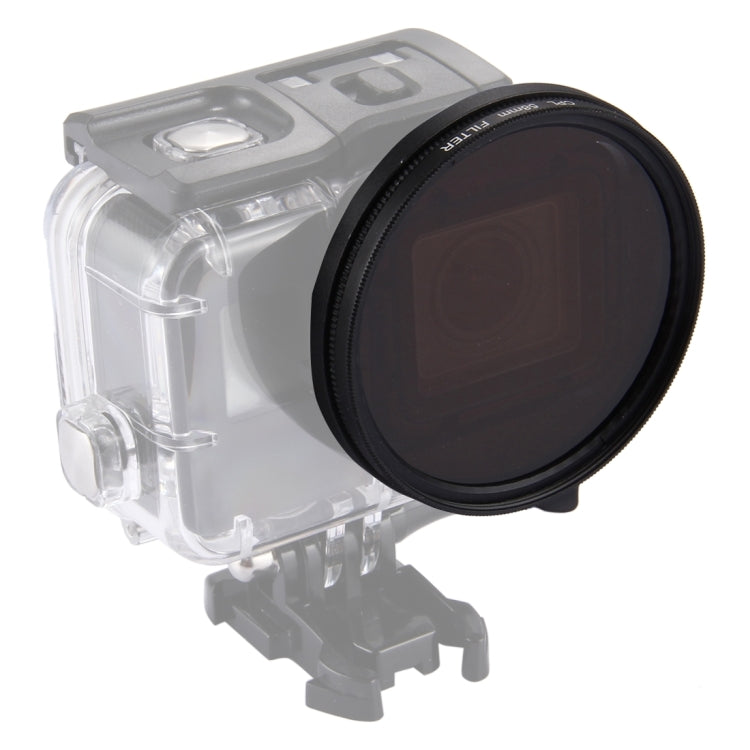 58mm 3 in 1 Round Circle CPL Lens Filter with Cap for GoPro HERO7 Black/6 /5
