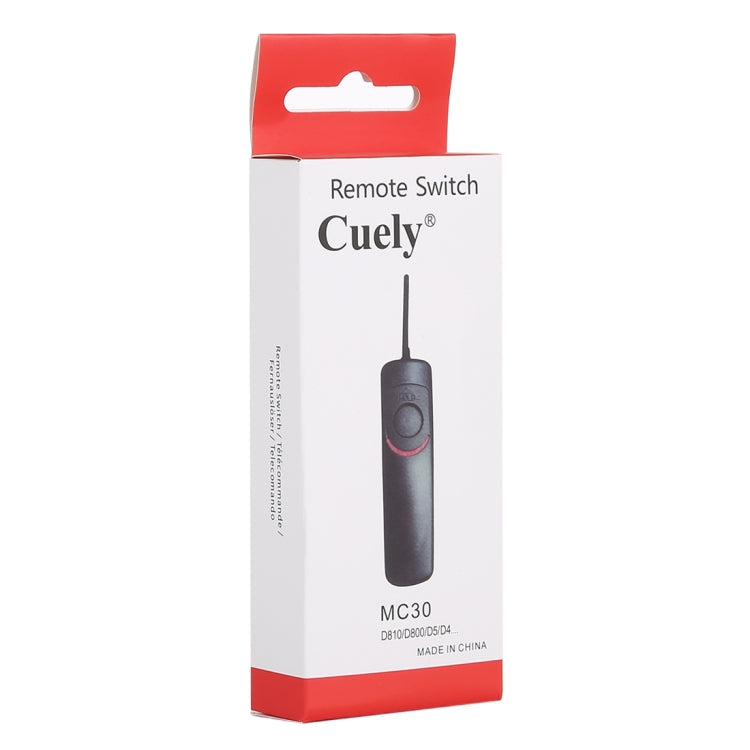 Cuely MC-30 Remote Switch Shutter Release Cord for Nikon D810 / D820 / D5 / D4