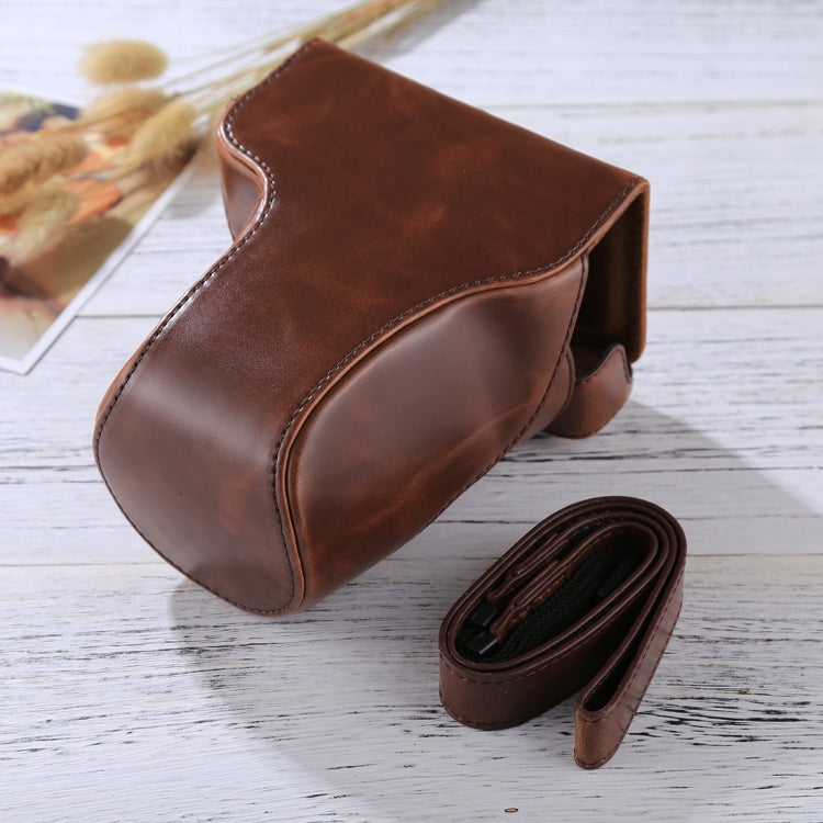 Full Body Camera PU Leather Case Bag with Strap for Canon EOS M6 (18-150mm Lens), For EOS M6 (18-150mm), For M6(18-150mm), For EOS M6(18-150mm)