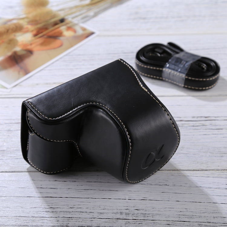 Full Body Camera PU Leather Case Bag with Strap for Sony A5100 / A5000 / NEX-3N (16-50mm / 40.5mm Lens), For Sony A5000, For A5100