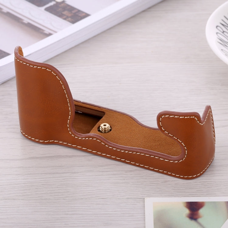 1/4 inch Thread PU Leather Camera Half Case Base for FUJIFILM X-A5 / X-A20, For FUJIFILM XA5