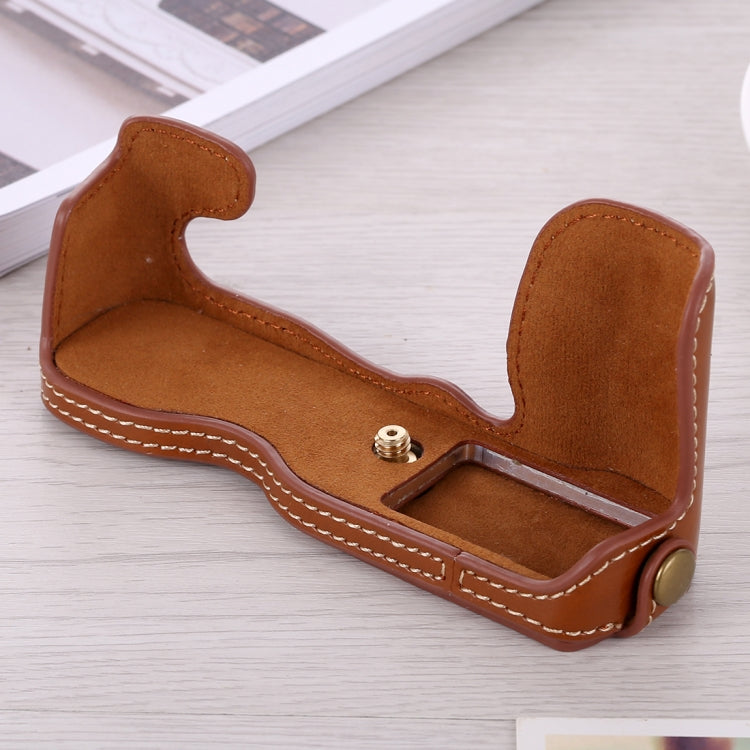 1/4 inch Thread PU Leather Camera Half Case Base for FUJIFILM X-A5 / X-A20, For FUJIFILM XA5