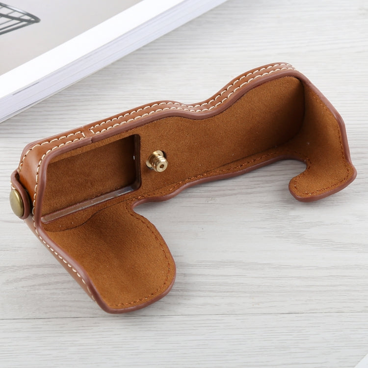 1/4 inch Thread PU Leather Camera Half Case Base for FUJIFILM X-A5 / X-A20, For FUJIFILM XA5