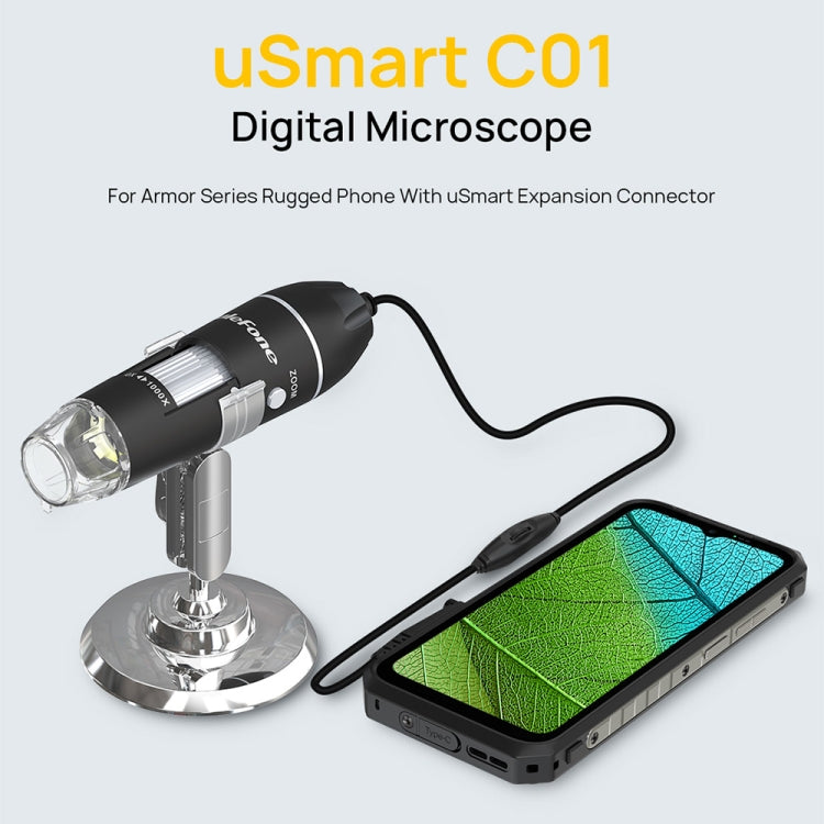 Ulefone uSmart C01 Wired Digital Microscope for Ulefone Armor 18 Series / 9 / 9E & Power Armor 16 Series / 13 / Armor Pad(Black)
