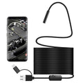 Y101 8mm Spiral Head 3 In 1 Waterproof Digital Endoscope Inspection Camera, Length: 10m Hard Cable(Black)