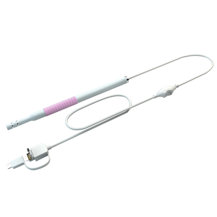 I98 1.3 Million HD Visual Earwax Clean Tool Endoscope Borescope with 6 LEDs, Lens Diameter: 5.5mm (Pink)